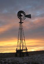 Windmill at Sunrise, Mountain Plains Heritage Park, Buffalo, Wyoming